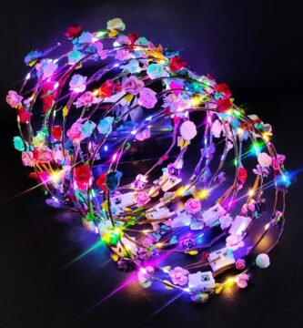 diademas brillantes led con luces